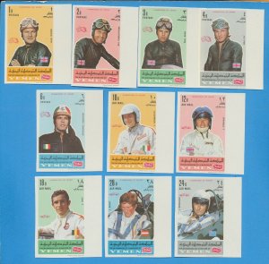 YEMEN - YAR - Michel 633-642 imperf - Car & Cycle Race Drivers -  VFMNH - 1968