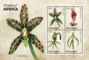 Gambia 2011 - Orchids of Africa - Sheet of 4 stamps - Scott #3401 - MNH