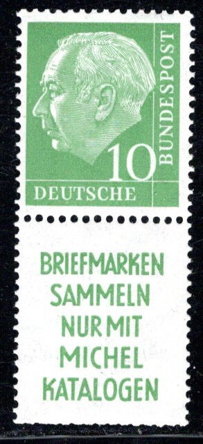 Germany Bund Scott # 708, label R2, mint n, se-tenant, Mi # S21