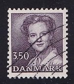 Denmark  #713   used  1985   Queen Margrethe II   3.50k  violet