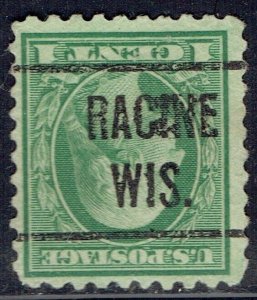 1914 1c Washington precancel from RACINE WI (462-L-7E) Scarcer INVERT!