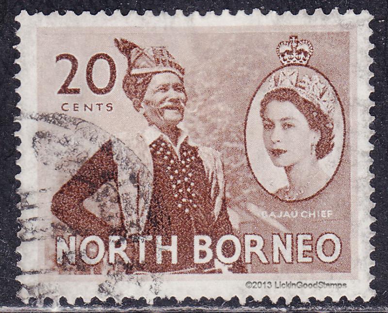 North Borneo 269 USED 1954 Bajau Chief