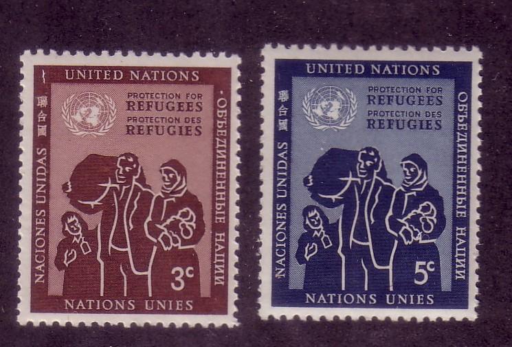 UN Sc# 15 / 16 Refugees MNH set D