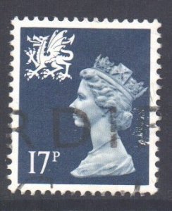 GB Regional Wales, 1971 Machin 17p used