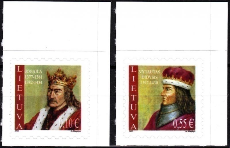 LITHUANIA 2022-01 Definitive: Rulers of Great Duchy of Lithuania. CORNER, MINT