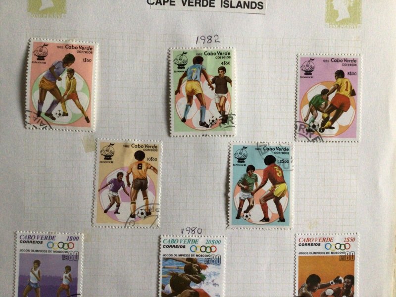 Cape Verde Islands vintage stamps shown on stamps page Ref 60264 