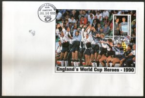 Antigua & Barbuda 1993 World Cup Championship Football Soccer Sc 1710 M/s FDC #