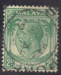 MALAYA, STRAITS SETTLEMENT SCOTT #218 USED 2c 1936-37