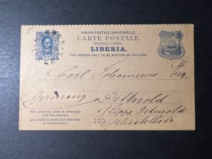 Unknown Year Liberia Postcard Cover Harber to Defmold Germany