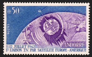 Andorra (French) #154  MNH - Telstar (1962)