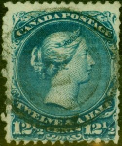 Canada 1868 12 1/2c Bright Blue SG51 Good Used