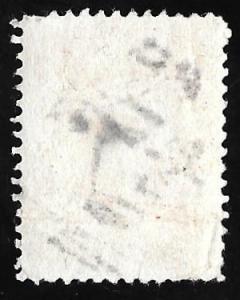 #R24C 5 cents Certificate, Red Revenue Stamp used F