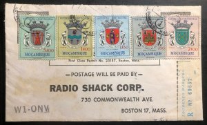 1961 Lorenzo Marques Mozambique Portugal Cover To Radio Shark Corp Boston MA Usa