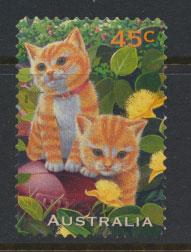 Australia SG 1652 Used  Self adhesive - Pets Cats