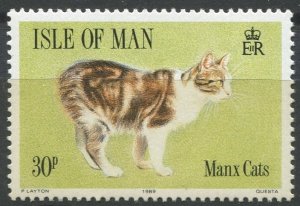 Isle of Man Sc#382 MNH, 30p multi, Manx Cats (Felis silvestris catus) (1989)