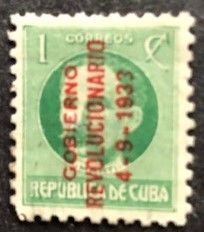 Cuba 317 MH, Overprint