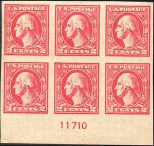 1920 US Stamp #534A A140 2c Mint OG Plate Block of 6 Catalogue Value $450 