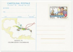 Postal stationery Italy 1992 Discovery of America