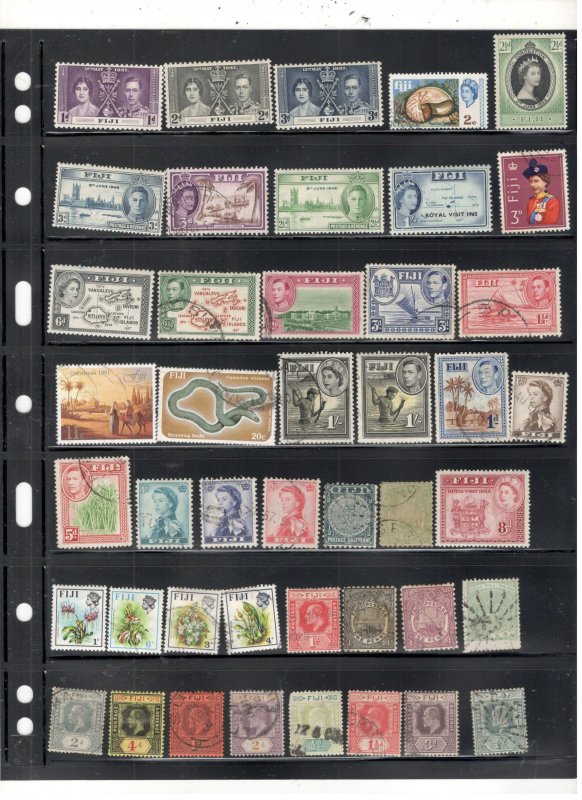 FIJI COLLECTION ON STOCK SHEET MINT/USED