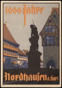 Germany 1000yr Anniversary Nordhausen Private Ganzsachen Postal Card Cover 68518