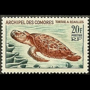 COMORO IS. 1965 - Scott# 65 Turtle 20f NH