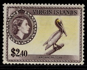 BRITISH VIRGIN ISLANDS QEII SG160, $2.40 lemon & dp dull purple, M MINT. Cat £48