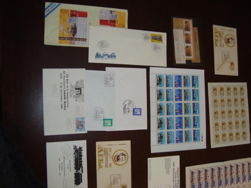 BEAUTIFULL LOT $$ 19 FDC COVERS 4 FULL MNH SHEET STAMPS RAILWAY TRAINS Uruguay