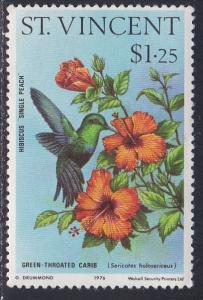 St. Vincent # 469, Hummingbird - Hibiscus Flower, NH