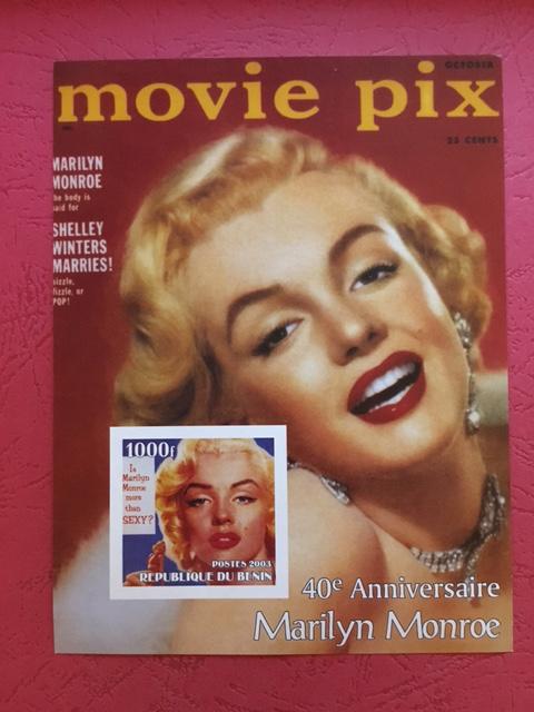 Benin 03 Marilyn Monroe People Actress Film Art Cinema Movie Stamp Mnh Imperf Hipstamp