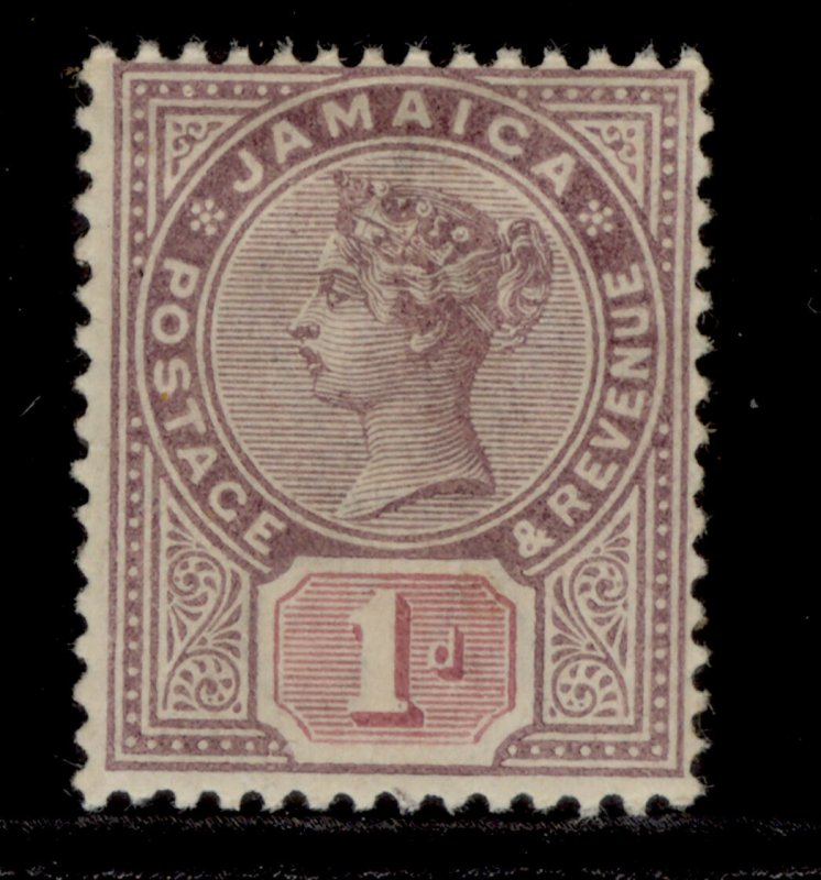 JAMAICA QV SG27, 1d purple and mauve, M MINT. Cat £14.