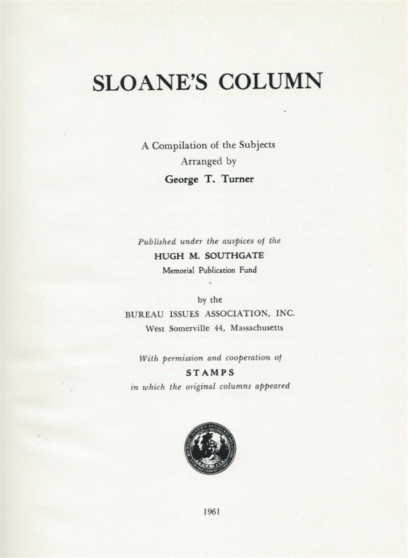 Sloan's Column Hardcover – 1961 George Sloan