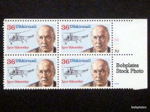 BOBPLATES #C119 Sikorsky Lower Left Plate Block 42211-1 F-VF NH DCV=$3.5