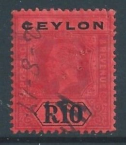 Ceylon #213 Used 10r King George V