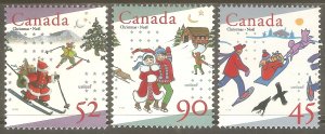 CANADA Sc# 1627 - 1629 MNH FVF Set3 Christmas Noel UNICEF