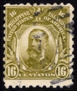 1914 Philippine Islands Scott #- 281 16 Centavos Admiral William Sampson Used