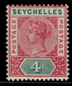 SEYCHELLES QV SG2, 4c carmine & green, M MINT. DIE I