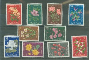 Macao (Macau) #372-381 Mint (NH) Single (Complete Set) (Flowers)