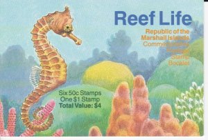 Marshall Islands # 440a, Booklet - Reef Life, Mint NH, 1/2 Cat.