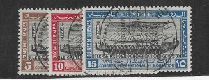 Egypt Sc #118-120 set of 3 used with SON CDS  VF
