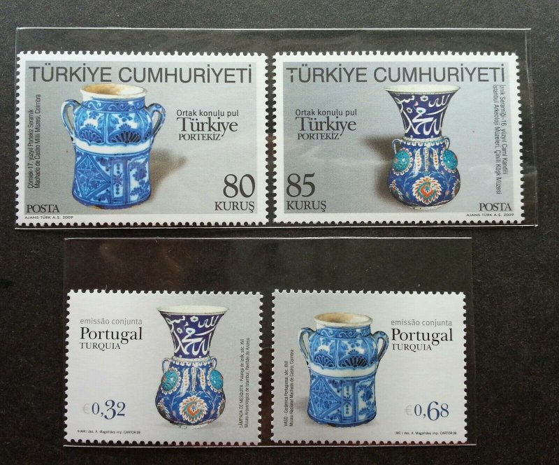 *FREE SHIP Portugal Turkey Joint Issue 2009 Ceramic Porcelain (stamp pair) MNH