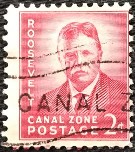 Canal Zone #138 Used Single Dry Theodore Roosevelt SCV $.25 L28