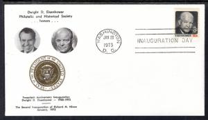 US Richard Nixon 2nd Term Inauguration Eisenhower Philatelic Society Cover