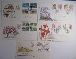 TRANSKEI  1988-91 FDCs #211 250  Serval*Plants*Trees*Food from the Sea