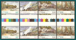 Christmas Island 1993 Views, gutter pairs, MNH 350-353,SG378-SG381