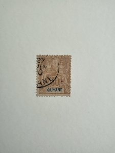 Stamps French Guiana Scott #44 used