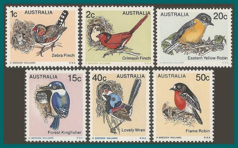 Australia 1979 Birds 3, MNH #713-718,SG669-SG679