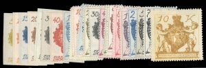 Liechtenstein #18-46 Cat$41, 1920 5h-10k, complete set, never hinged