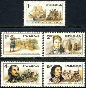 Poland 1975 Sc 2117-21 American Revolution War Stamp MNH