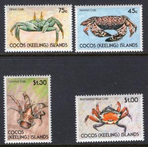 Cocos Keeling Islands 212-215 Crabs MNH VF