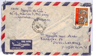 ai1989 - VIETNAM - Postal History - AIRMAIL COVER to  NORWAY  1986
